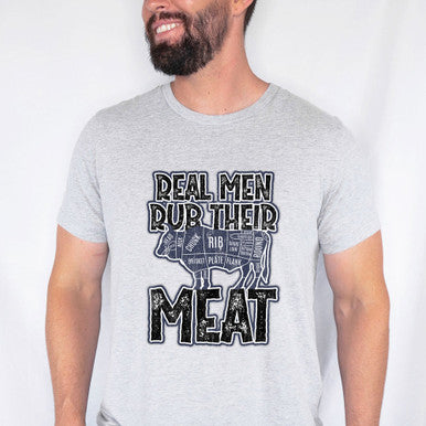 Real men rub their meat