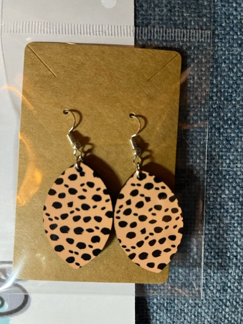 Spotted Football Shaped Earrings