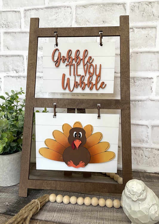 Gobble Till You Wobble Interchangeable Tabletop Ladder