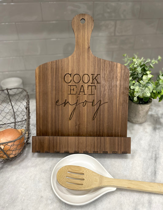 Cutting Board Cook Book Holder