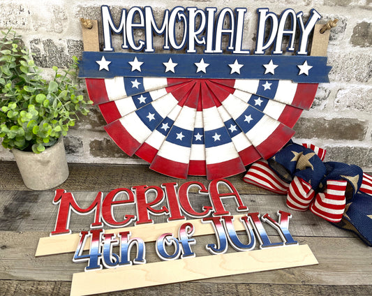 Interchangeable American Flag Bunting