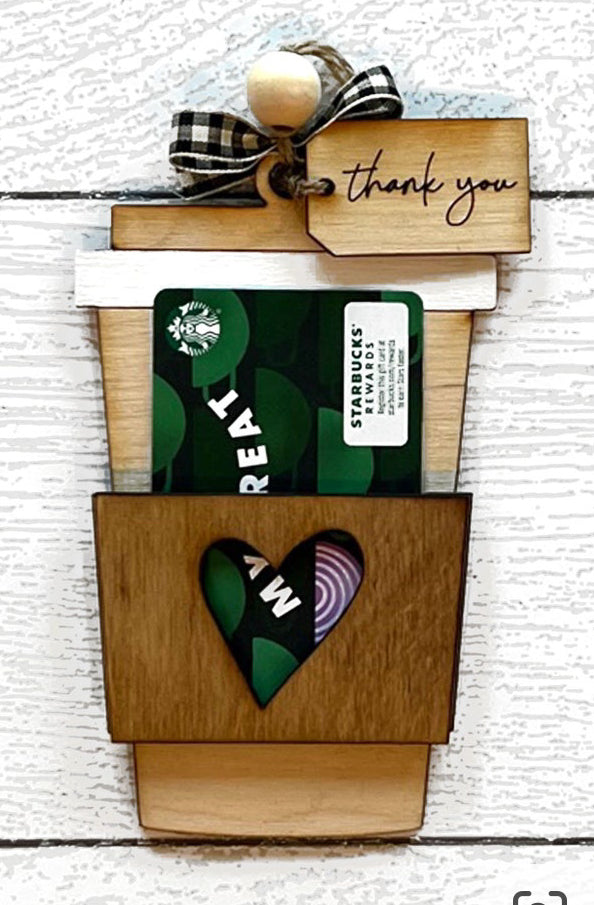 Coffee Gift Card Holder