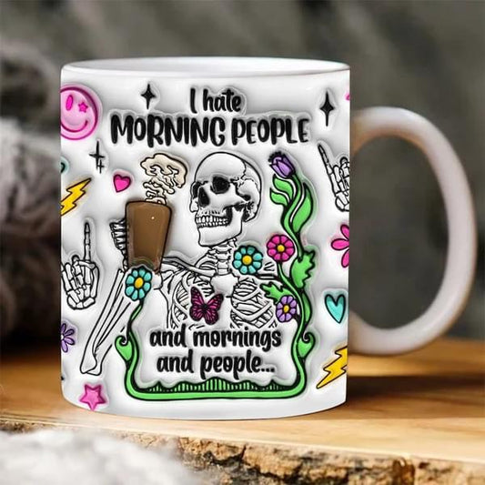 I hate morning people coffee mug