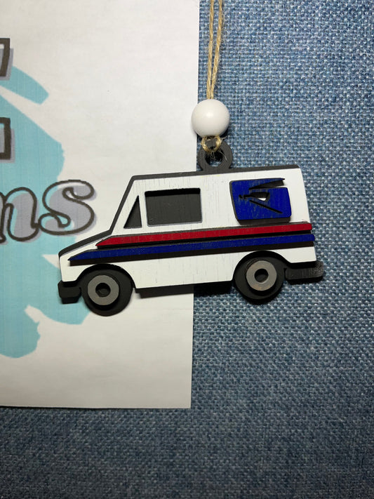 Postal Worker Van Ornament