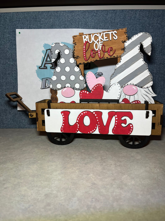 Gnome Buckets of Love Interchangeable Wagon