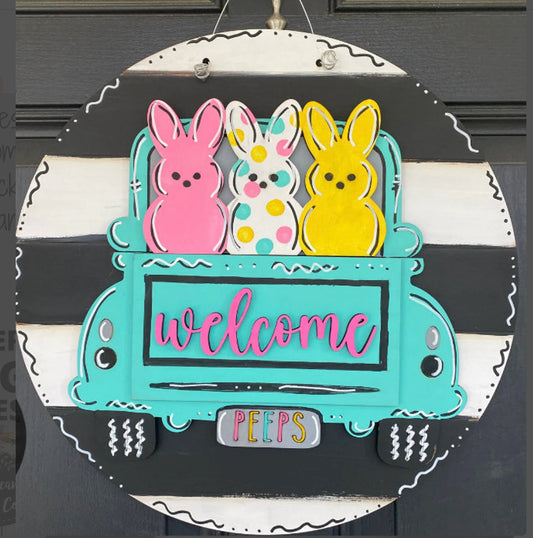 Bunnies Welcome Door Hanger