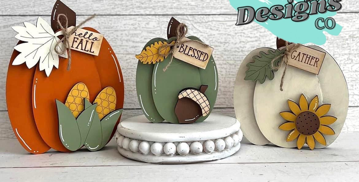 Pumpkin Trio Shelf Sitters