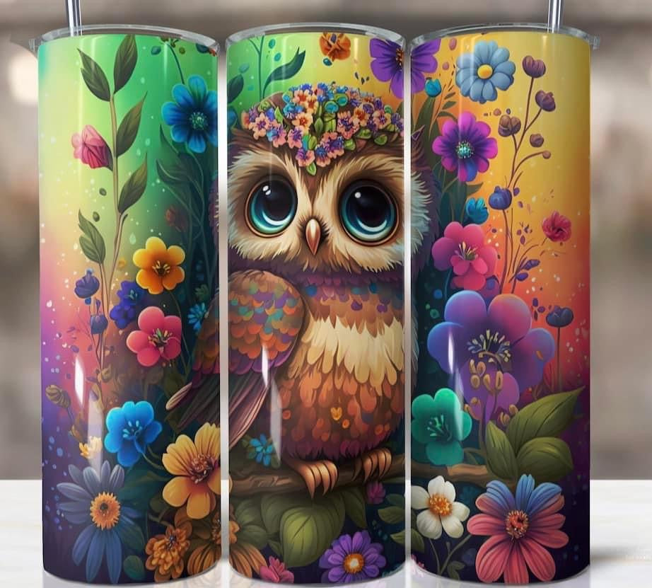 Owl (Alcohol Ink Design)