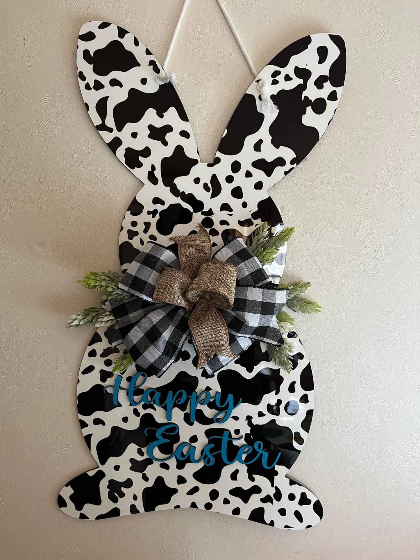 Cow Bunny Door Hanger