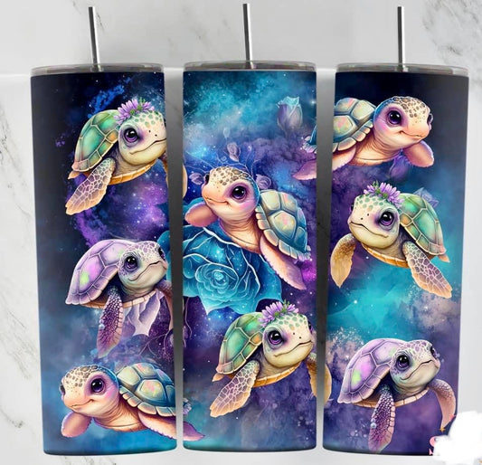 Baby Sea Turtles (Alcohol Ink Design)