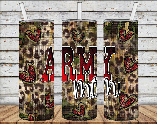 Army mom Leopard Hearts