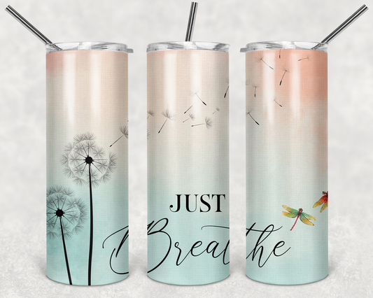 DRAGON FLY JUST BREATH TUMBLER DESIGN